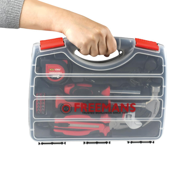Freemans 19-Piece DIY Hand Tool Kit (DIY19) – All-in-One Home Maintenance Set with Carry Case