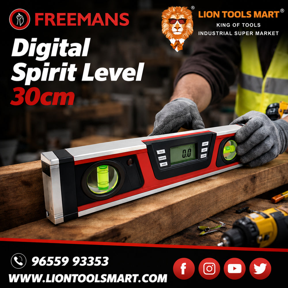 Freemans 30cm Digital Spirit Level | Electronic Level with LCD Display | Professional Measuring Tool
