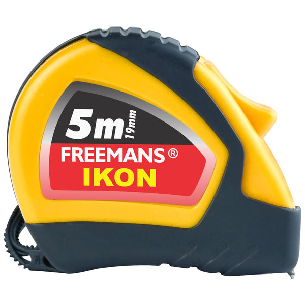 Freemans, Freemans IKON, IKON Measuring Tape, 5M Measuring Tape, 19mm Measuring Tape, 5M 19mm Tape, Steel Measuring Tape, Measuring Tape, Auto-Lock Measuring Tape, Construction Measuring Tape, Carpentry Measuring Tape, Woodworking Measuring Tape, Engineering Measuring Tape, Workshop Measuring Tape, Fabrication Measuring Tape, DIY Measuring Tape, Professional Measuring Tape, Steel Tape Measure, Pocket Measuring Tape, Dura-Coat Measuring Tape, Contractor Measuring Tape, Building Measurement Tool, Measurement 