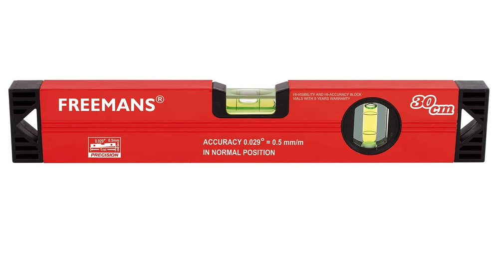 Freemans Magnetic Spirit Level Red (Available Sizes: 1Ft to 2Ft)