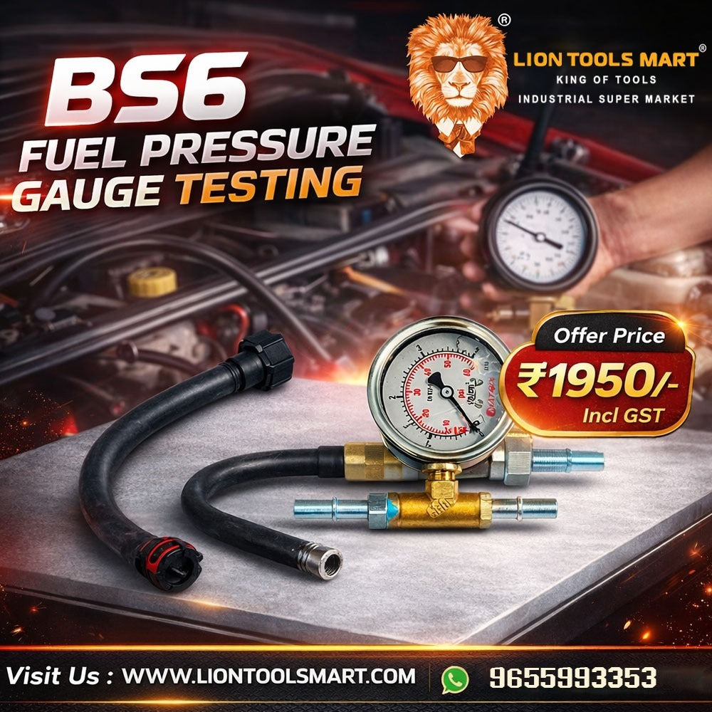 Fuel Pressure Gauge Testing Kit BS6 | Universal EFI Fuel Pump Pressure Tester & Injector Diagnostic Tool