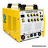 GB TIG 250P AC/DC Welding Machine online at Lion Tools Mart. 250A IGBT Pulse TIG & MMA inverter welder with AC/DC mode, HF start, pulse control, and digital display for aluminium, stainless steel, and precision fabrication. Yellow and white TIG250P AC/DC welding machine with black handles, yellow adjustment knobs, and various input/output connectors on the front and side panels.