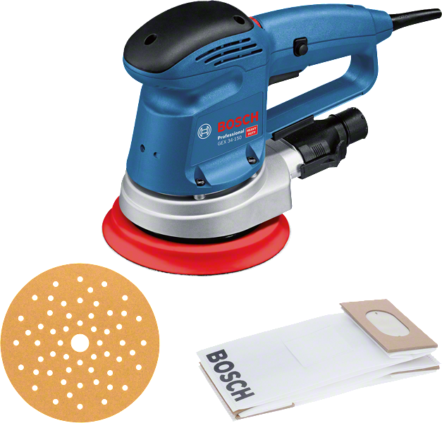 Bosch Gex 34-150 Heavy Duty Random Orbit Disc Sander | 340W, 150MM