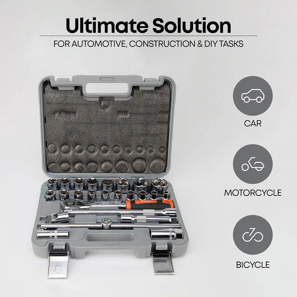 Groz, Groz HSK/1-2/25, HSK/1-2/25, 25Pcs Socket Set, 25 Piece Socket Set, 1/2 Inch Socket Set, 1/2 Inch Drive Socket Set, Socket Set, Socket Wrench Set, Automotive Socket Set, Car Socket Set, Garage Socket Set, Workshop Socket Set, Mechanical Socket Set, Hand Tool Set, Machinery Socket Set, Industrial Socket Set, Repair Tool Set, Maintenance Tool Set, 1/2 Drive Tool Set, Automotive Hand Tools, Professional Socket Set, Groz Tools, Socket Set Online, Buy Socket Set Online, Lion Tools Mart