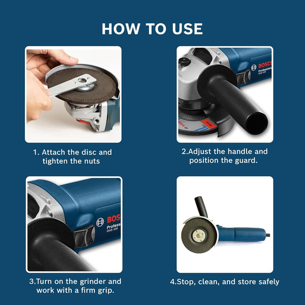 Bosch GWS600 4Inch Professional Angle Grinder | Versatile Cutting and Grinding Tool