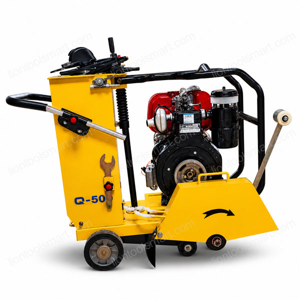 Lion 20Inch Groove Cutter with 1510 Greaves 10HP Diesel Engine | Heavy Duty Road & Concrete Cutting Machine