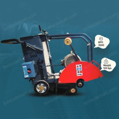 Lion 20 Inch Groove Cutter with Crompton Greaves 10HP 3 Phase Motor | Electric Road & Concrete Cutting Machine