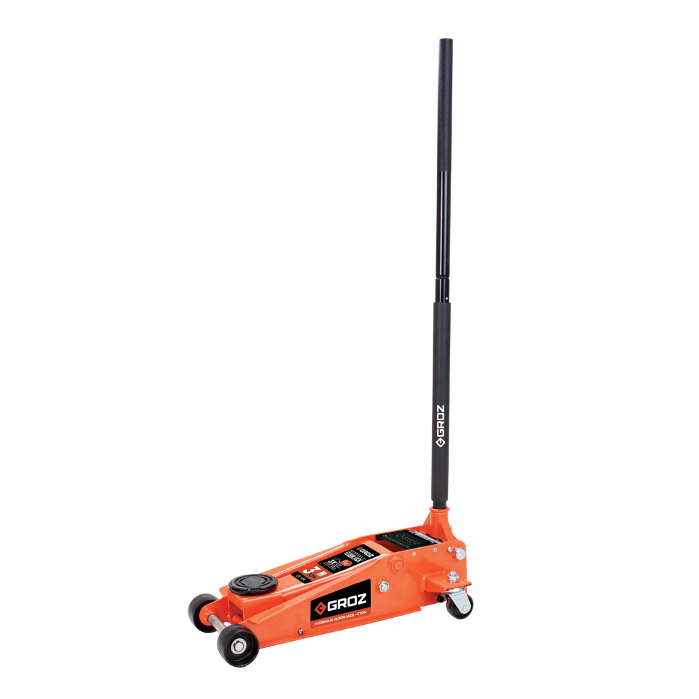 Groz 3 Ton 2 Piston Hydraulic Floor Jack JACK/FL/3D | Automotive, Garage, Workshop, Construction & Heavy Vehicle Lifting Applications