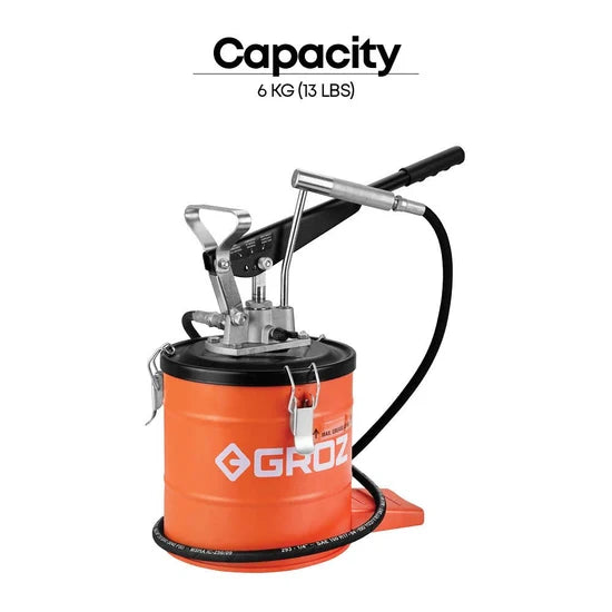 Groz, Groz VGP/6A, VGP/6A, Bucket Grease Pump, 6 Kg Grease Pump, 6 Kg Bucket Grease Pump, Hand Operated Grease Pump, Manual Grease Pump, High Pressure Grease Pump, Grease Pump, Lubrication Pump, Automotive Grease Pump, Agricultural Grease Pump, Construction Grease Pump, Industrial Grease Pump, Heavy Equipment Grease Pump, Heavy Duty Grease Pump, NLGI Grease Pump, Groz Grease Pump, Grease Pump 6Kg, Workshop Grease Pump, Machinery Lubrication Pump, Grease Pump Online, Buy Grease Pump Online, Lion Tools Mart