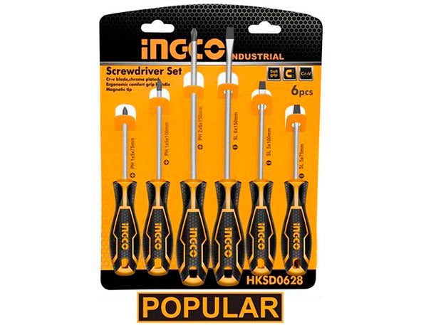 Ingco HKSD0628 6Pcs Combination Screwdriver Set