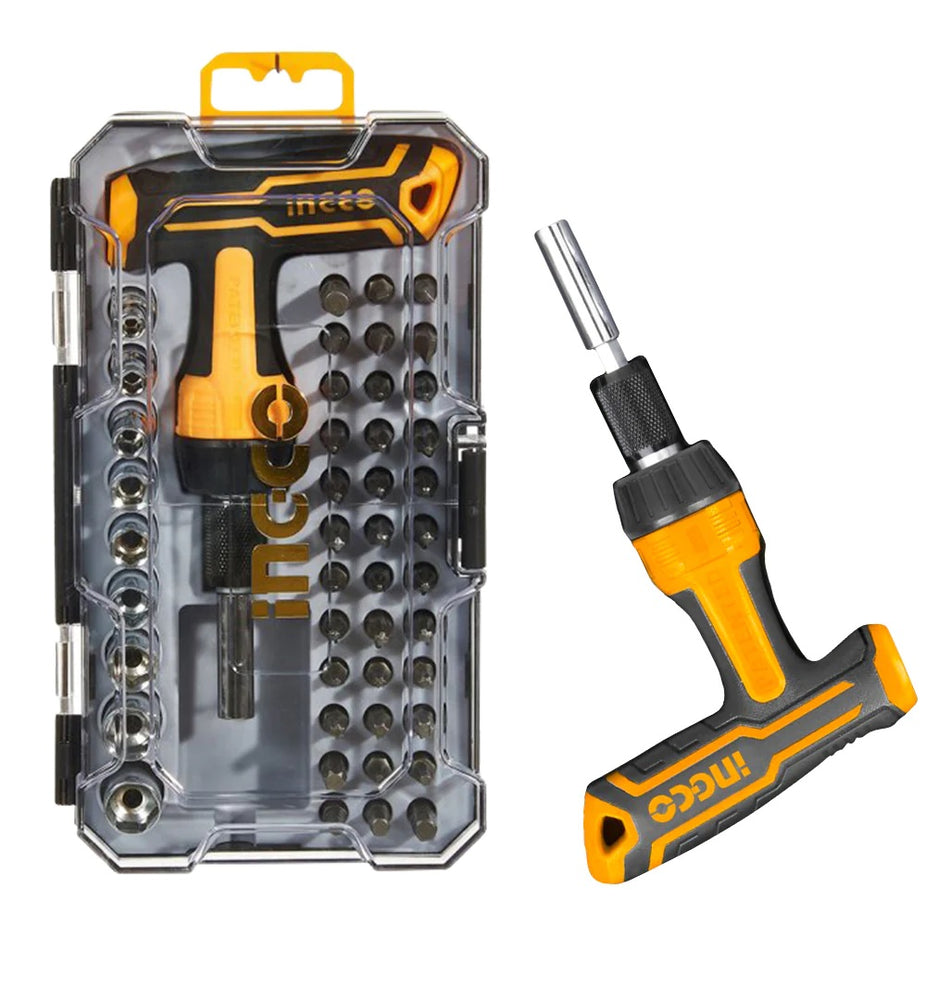Ingco HKSDB0478 47Pcs T Handle Wrench Screwdriver Set