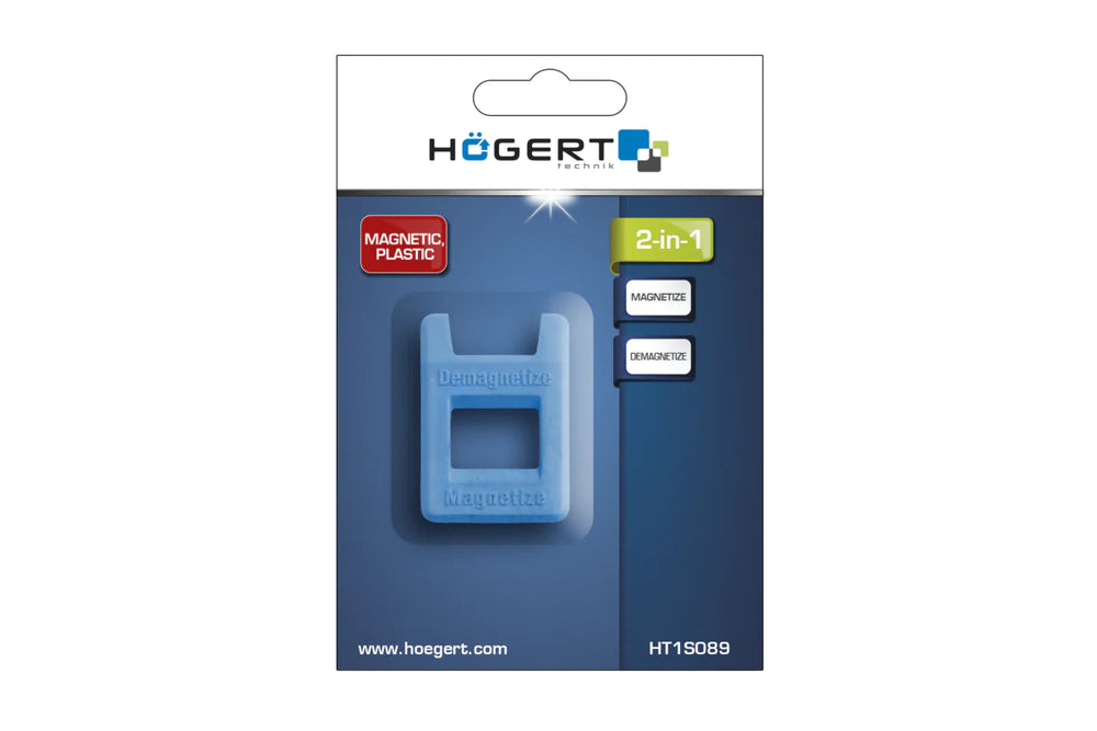 Hogert 2 in 1 Magnetizer Demagnetizer HT1S089 | Magnetizing Tool for Screwdrivers & Bits