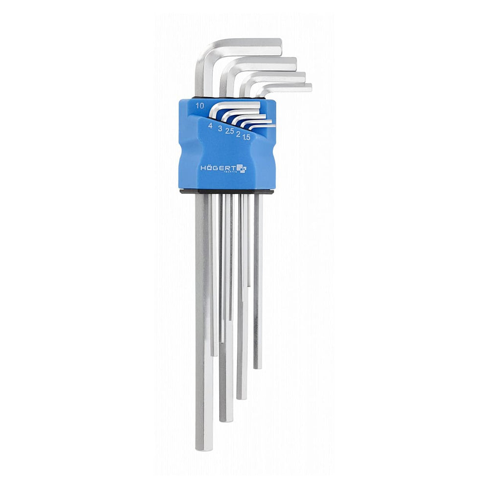 Hogert 9Pcs Flower Allen Key Set Long | S2 Steel Long Torx Key Set
