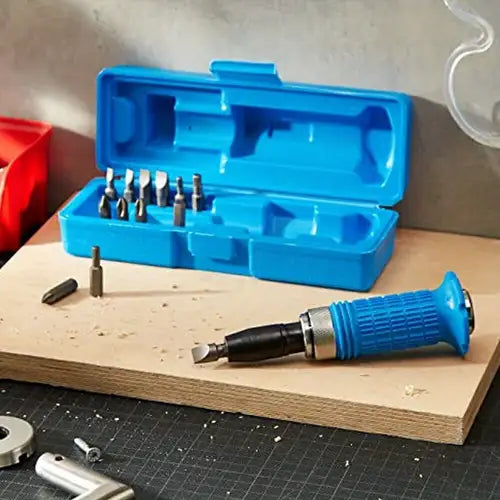 Hogert Impact Driver Set HT1S077 | Manual Impact Screwdriver with Interchangeable Bits