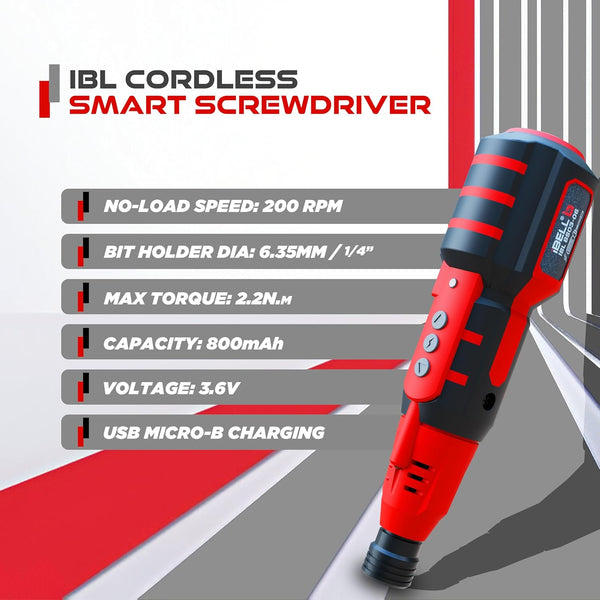 iBELL 3.6V Smart Cordless Screwdriver & Contactless Tester BS03-06 | 10Nm Torque | 800mAh Li-Ion Battery