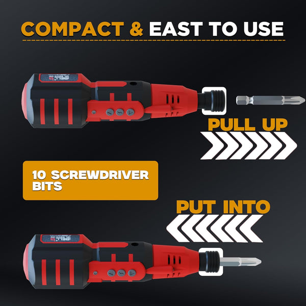iBELL 3.6V Smart Cordless Screwdriver & Contactless Tester BS03-06 | 10Nm Torque | 800mAh Li-Ion Battery