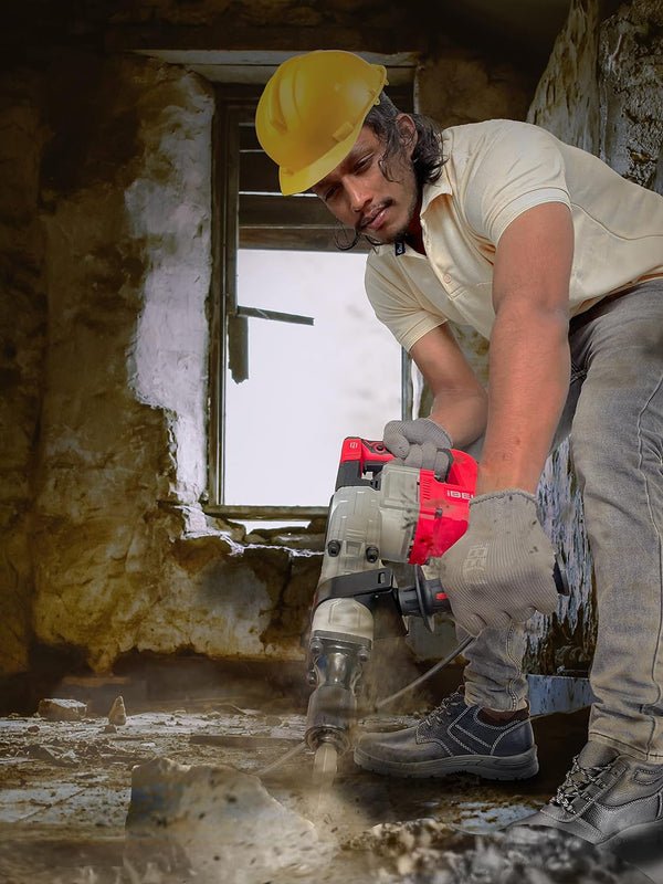 iBELL 6.5Kg Demolition Hammer DH20-30 | 1300W Hex Chuck Concrete Breaker with Anti-Vibration Handle