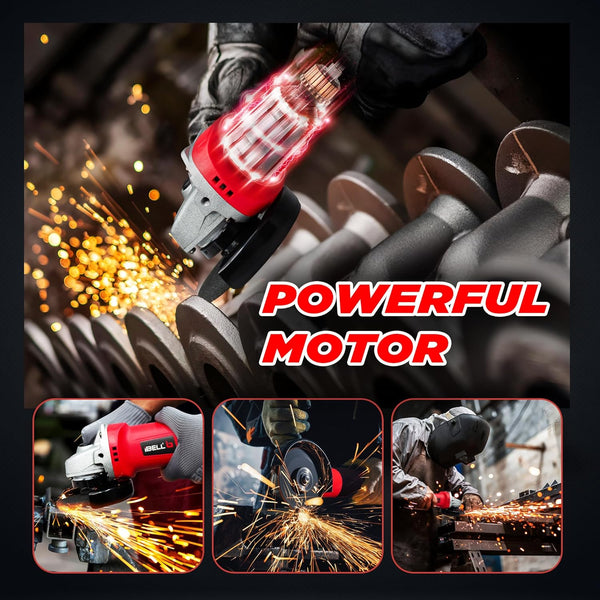 iBELL Angle Grinder 100mm (4 Inch) 720W AG10-72 | Compact Metal Cutting & Grinding Machine