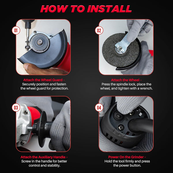 iBELL Angle Grinder 100mm (4 Inch) 720W AG10-72 | Compact Metal Cutting & Grinding Machine