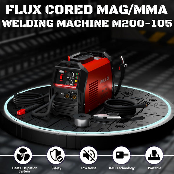 iBELL MIG-200 IGBT Welding Machine M200-105 | 200A MIG/MMA Welding Inverter Machine