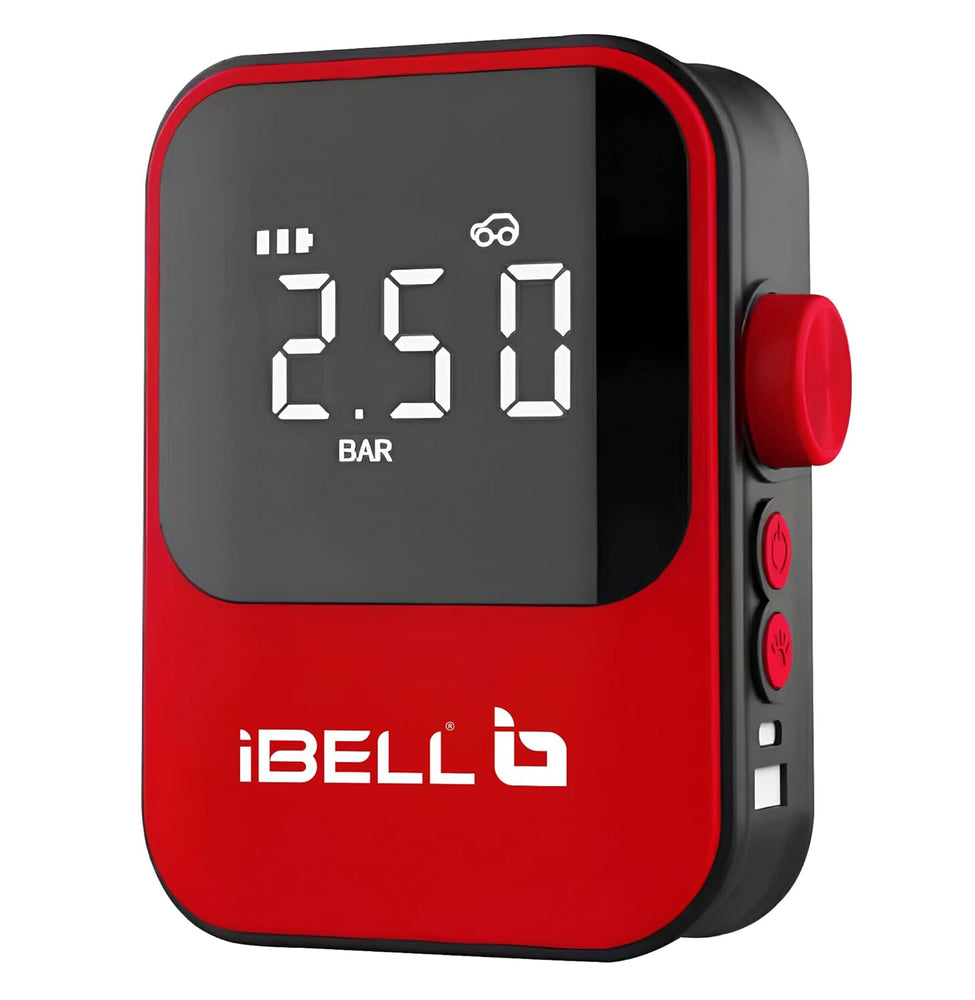 iBELL Portable Battery Tyre Air Inflator PT17-93 | Cordless Digital Air Compressor with LED Light