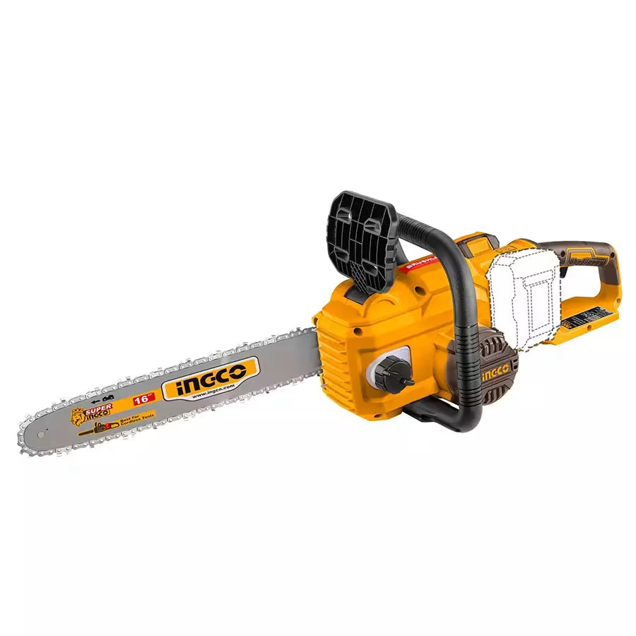 Ingco 40V 16 Inch Cordless Chain Saw CGSLI40168 Without Battery & Charger | Brushless Motor Wood Cutting Saw