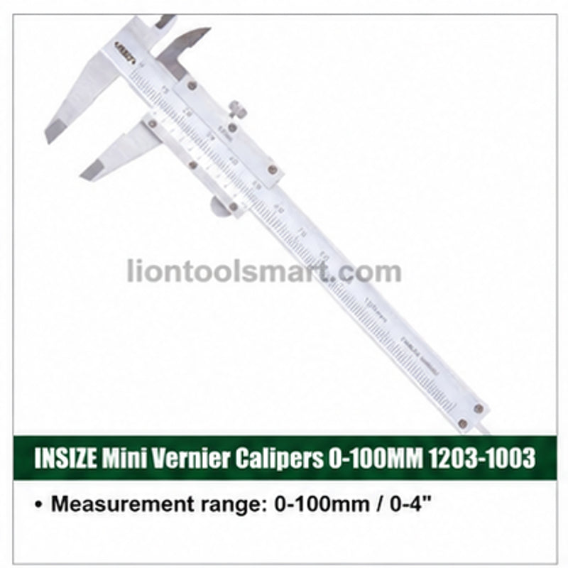 Insize Mini Vernier Calipers 0-100mm 1203-1003 | Precision Electronic Measuring Tool