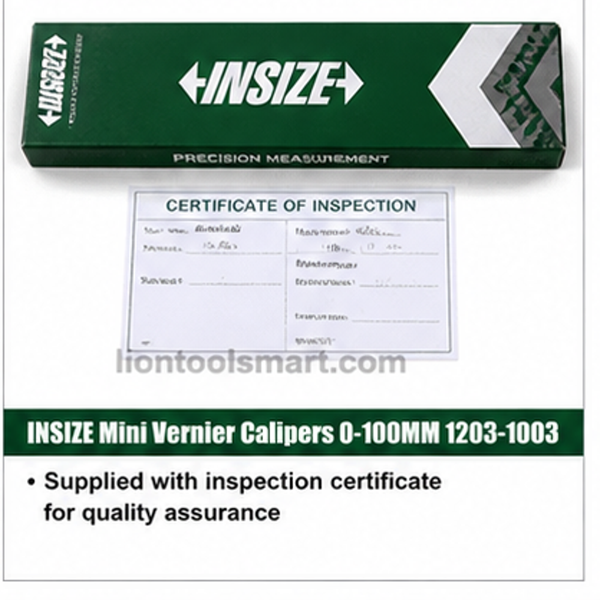 Insize Mini Vernier Calipers 0-100mm 1203-1003 | Precision Electronic Measuring Tool