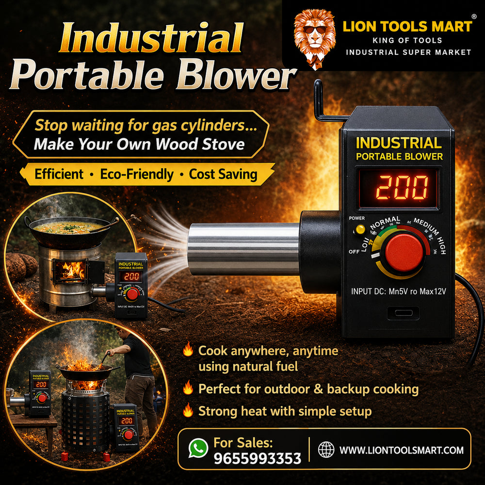 Industrial Portable Blower for Wood Stoves | High-Efficiency DC 5V-12V Air Blower