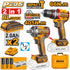 Ingco, Ingco CKLI20286, CKLI20286, 2Pcs Cordless Combo Kit, 20V Cordless Combo Kit, Cordless Impact Drill, Cordless Impact Wrench, Brushless Impact Drill, Brushless Impact Wrench, 66Nm Impact Drill, 405Nm Impact Wrench, 555Nm Breakaway Torque, 1/2 Inch Impact Wrench, 13mm Impact Drill, Automotive Impact Wrench, Car Impact Wrench, Garage Power Tools, Workshop Power Tools, Cordless Power Tools, Automotive Power Tool Kit, Mechanical Tool Kit, Construction Power Tools, Brushless Cordless Tools, 2 Battery Combo 