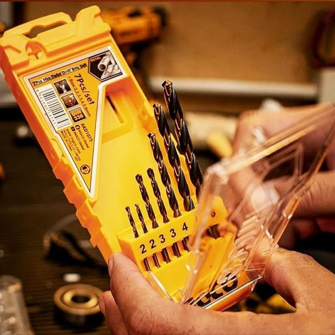 Ingco AKD1075 7Pcs HSS Twist Drill Bit Set