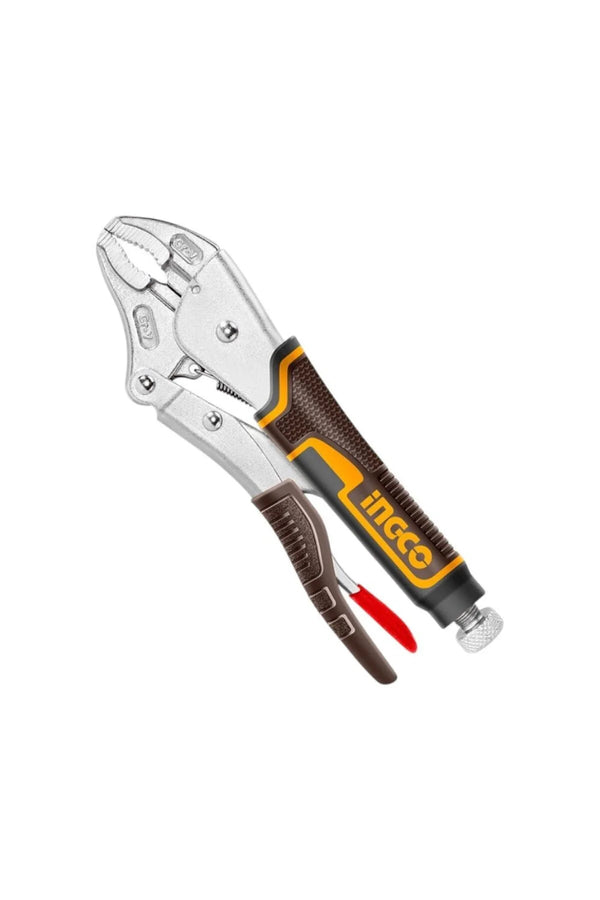 Ingco 10Inch External Curved Jaw Locking Plier HCJLW0110 | Heavy Duty Cr-V Vice Grip Plier