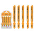 Ingco 5Pcs Jigsaw Blade for Metal JSBT118B | HSS T-Shank Metal Cutting Blades