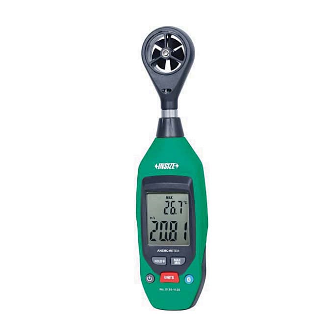 Insize Anemometer 0110-1125 | Digital Air Velocity & Temperature Meter