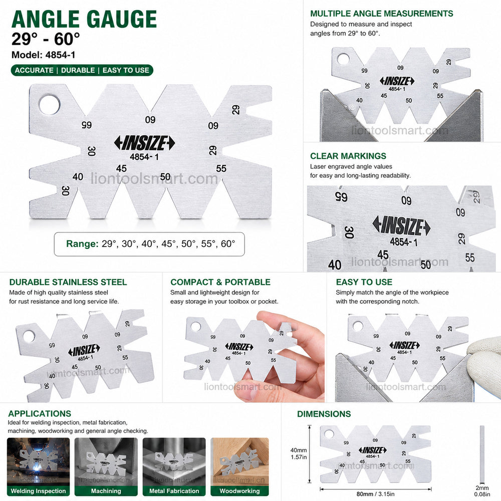 Insize Angle Gauge 4854-1 | Precision Angle Measuring Tool