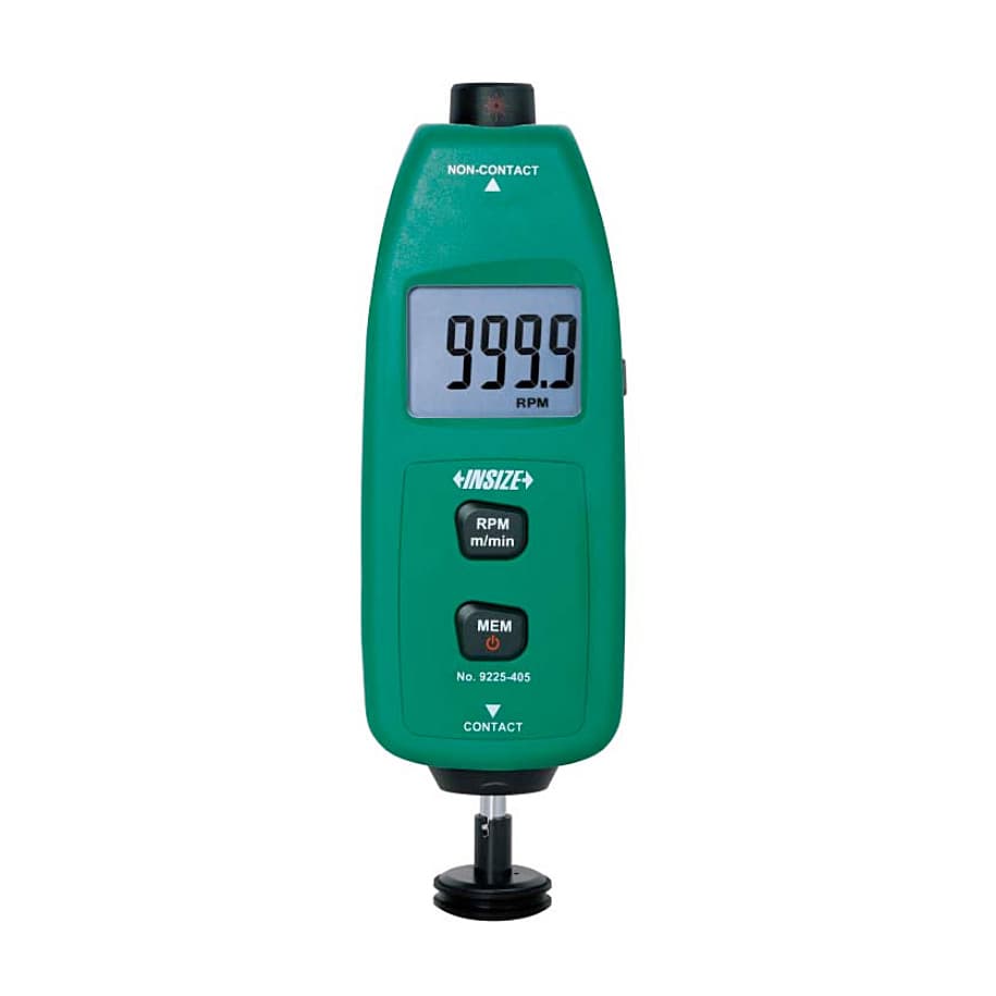 Insize Contact/Non-Contact Tachometer 9225-405 | Digital RPM Meter