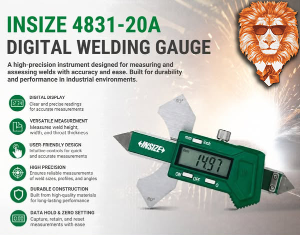 Insize Digital Welding Gauge 4831-20A | Precision Electronic Weld Measuring Tool