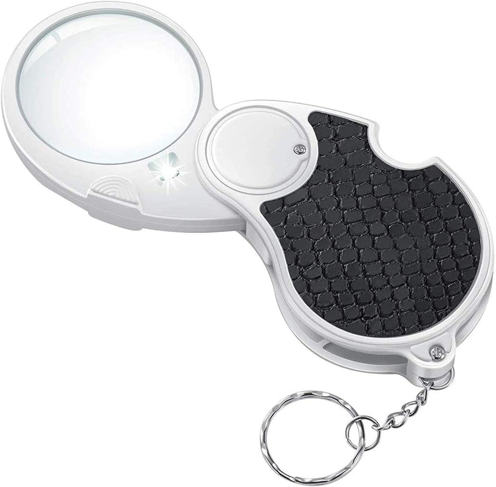 Insize Folding Magnifier with Illumination 2.5X 7514-1 | Precision Inspection Magnifier