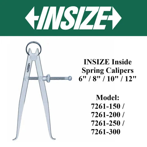 Insize Inside Spring Calipers 20-150mm 7261-150 | Precision Internal Measuring Tool