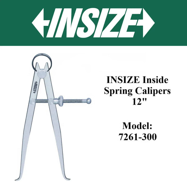 Insize Inside Spring Calipers 30-300mm 7261-300 | Precision Internal Measuring Tool