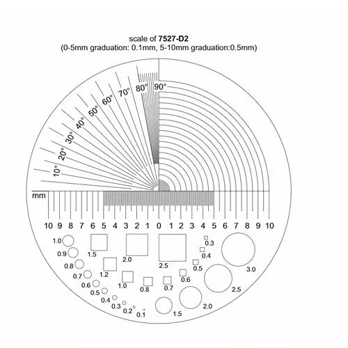 Insize Measuring Magnifiers with Illumination 7527-D2 | Precision Optical Inspection Magnifier