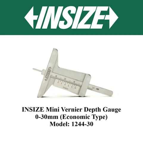 Insize Mini Vernier Depth Gauge 0-30mm 1244-30 | Precision Electronic Measuring Tool