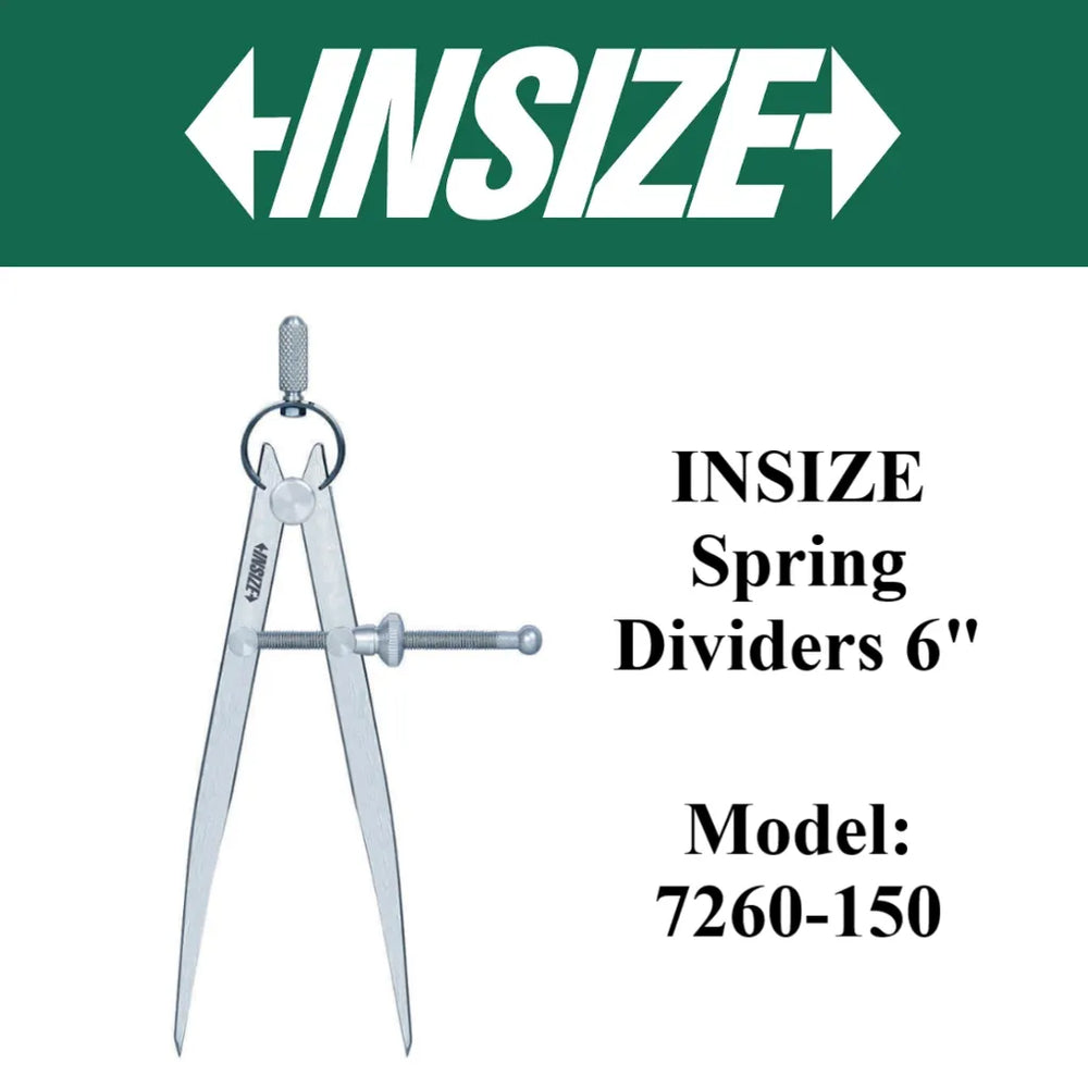 Insize Spring Dividers 150mm 7260-150 | Precision Marking & Layout Tool