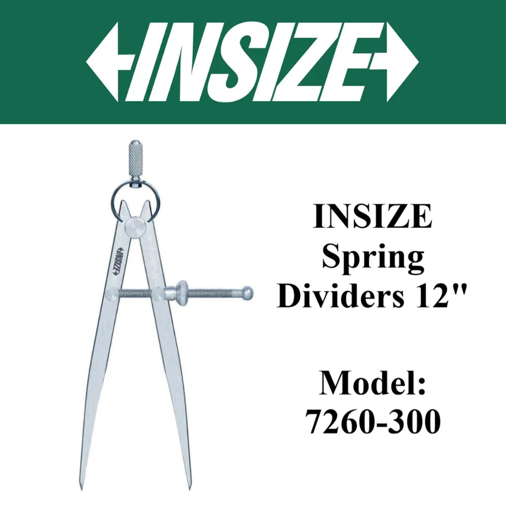 Insize Spring Dividers 315mm 7260-300 | Precision Marking & Layout Tool