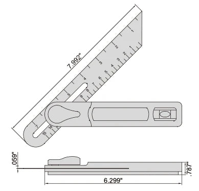 Insize T-Bevel 15°,30°,45°,60°,90° 2281-360 | Precision Angle Measuring Tool