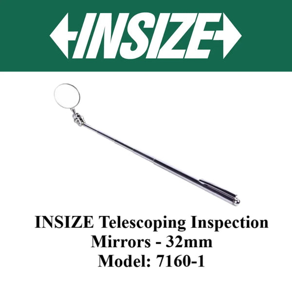 Insize Telescoping Inspection Mirrors 7160-1 | Extendable Visual Inspection Tool