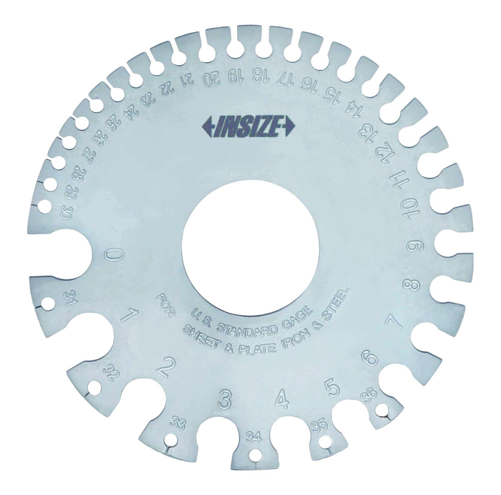 Insize U.S. Standard Sheet Metal Gauge 0–36 4809 | Precision Thickness Measuring Tool