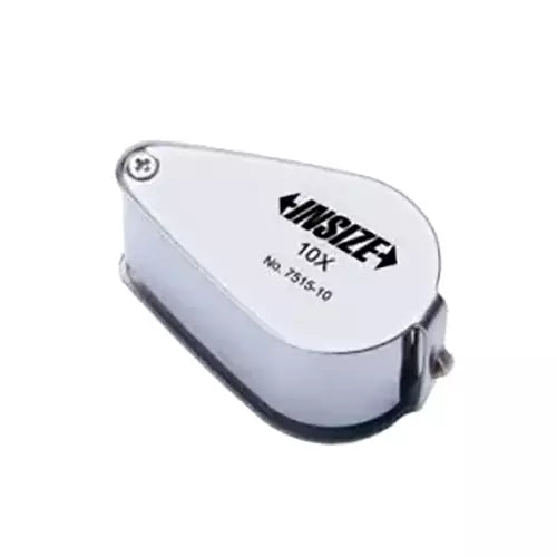 Insize Folding Magnifier with Illumination 10X 7515-10 | Portable Precision Inspection Tool