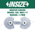 Insize Radius Gauges (Low Accuracy) 1-7mm 4801-17 | Fillet & Radius Measuring Tool