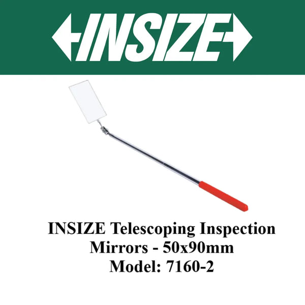 Insize Telescoping Inspection Mirrors 7160-2 | Extendable Visual Inspection Tool